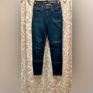 Levi's 721 High Rise Skinny Dark Blue Jeans EUC! 26 x28